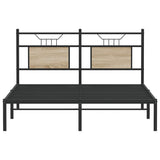 Bed Frame without Mattress Sonoma Oak 137x190 cm Engineered Wood 4106791