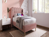 Upholstered Single with USB and Type-C Charging, Frame with Wooden Slatted Frame, Teenager N601P288477R