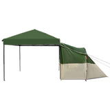 Camping Tent Set Folding 2 pcs Green Taffeta and Fabric 3337173