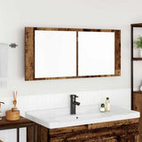 LED Mirror Cabinet Old Wood 100 x 12 x 45 cm Engineered Wood 875042