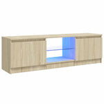 TV Cabinet with LED Lights Sonoma Oak 120x30x36 cm 804286