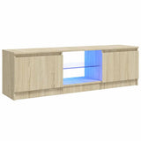 TV Cabinet with LED Lights Sonoma Oak 120x30x36 cm 804286