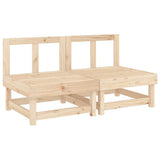 Middle Sofas with Cushions 2 pcs Solid Wood Pine 825457