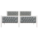 Bed Frame Light Grey 180 x 200 cm Solid Pine Wood 3394277