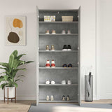 Shoe Cabinet with Shelf Grey 80 x 35.5 x 180 cm Engineered wood 3333839