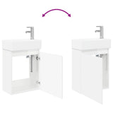 Bathroom Vanity Unit with Tap High Gloss White 889455