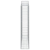 Arched Gabion Baskets 3 pcs 200x30x160/180 cm Galvanised Iron 3145494