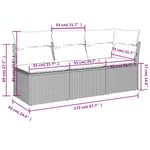 Garden Sofa 8 pcs Brown and red 172 x 62 x 69 cm Poly rattan 366241