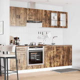 8 Piece Kitchen Cabinet Set "Porto" Smoked Oak Engineered Wood 3314846