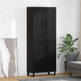 Highboard Black Oak 69.5 x 34 x 180 cm Engineered Wood 3416175