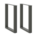 Dining Table Legs U-Shaped 2 pcs Anthracite 60x cm Steel 4013182