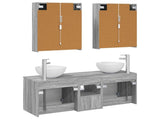 Bathroom Cabinet Set 5 pcs Grey Sonoma 53 x 15.5 x 70 cm 3406372