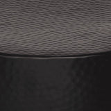 Coffee Table Hammered Aluminium 50x30 cm Black 359611