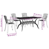 Garden Dining Set Bronze Cast aluminium Medium Ergonomic 3216316