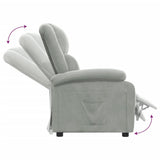 Recliner Chair Light Grey Velvet 342399