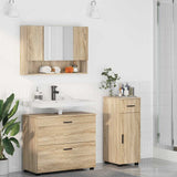 Bathroom Furniture Set with Drawer with Shelf 3 pcs Sonoma Oak 3393035