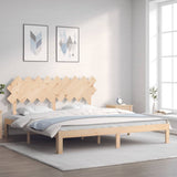 Bed Frame without Mattress Super King Size Solid Wood Pine 3193741