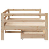 Daybed with Drawers without Mattress 80x200 cm Solid Wood 3302051