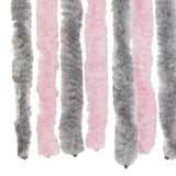 Fly Curtain Silver Grey and Pink 100x230 cm Chenille 377366
