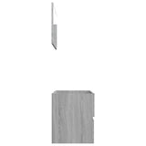 2 Piece Bathroom Furniture Set Grey Sonoma Engineered Wood 815739