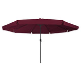 Garden Parasol Bordeaux Red 394 x 394 x 248 cm 42003640
