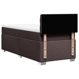Box Spring Bed with Mattress Dark Brown 90x200 cm Fabric 3285781