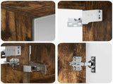 Bathroom Cabinet Set 5 pcs Smoked Oak Engineered Wood 3406555