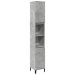 3 Piece Bathroom Furniture Set Concrete Grey Engineered Wood 3324946