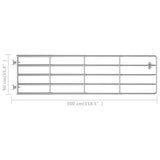 5 Bar Field Gate Steel x90 cm Silver 145986