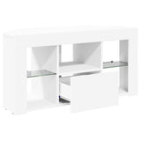 Corner LED TV Cabinet White 100 x 40 x 50 cm Engineered Wood 889795