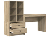 Desk with Drawer with Shelf with Storage 2 pcs Sonoma Oak 3337315