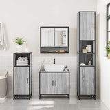 4 Piece Bathroom Furniture Set Grey Sonoma Engineered Wood 3301218