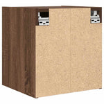 ZNTS Wall-Mounted Bedside Cabinets 2 pcs Brown Oak 38x34x40 cm 861242