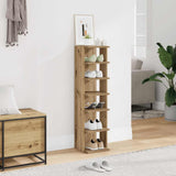Shoe Cabinet Artisan Oak 28x27x102 cm Engineered Wood 856666