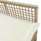 Garden Chair 2 pcs Beige 55 x 53 x 85 cm Poly Rattan 42003449