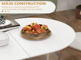 Folding Dining Table, Drop Leaf Table for Small Spaces, Oval Tabletop for Dining Room, Ash T3398P343529