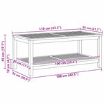 Coffee Table Brown 70 x 40 x 45 cm Solid acacia wood 4108105