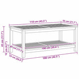 Coffee Table Brown 70 x 40 x 45 cm Solid acacia wood 4108105