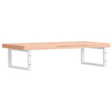 Basin Shelf Wall Mounted Steel and Solid Wood Beech 3302436