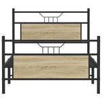 Bed Frame without Mattress Sonoma Oak 100x190 cm Engineered Wood 4106804