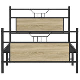 Bed Frame without Mattress Sonoma Oak 100x190 cm Engineered Wood 4106804