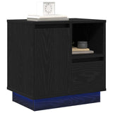 Bedside Cabinet with Drawer 2 pcs Black Oak 50 x 34.5 x 50 cm 869581