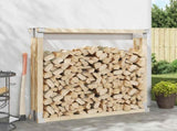 Firewood Stack Aid 12 pcs Silver 34 x 10 x 15 cm Steel 42030116