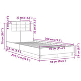 Bed Frame with Headboard White 90x200 cm Engineered Wood 3209940