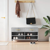 Shoe Bench Concrete Grey 102x35x55 cm Engineered Wood 829720