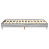 Bed Frame No Mattress Grey Sonoma 140x190 cm Engineered Wood 861062