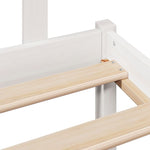 ZNTS Bookcase Bed without Mattress White 140x200 cm Solid Wood Pine 3321775