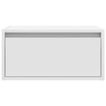 ZNTS Wall-mounted Bedside Cabinets with LED Lights 2 pcs White 860212