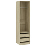 Wardrobe with Drawers Sonoma Oak 50x50x200 cm Engineered Wood 800615