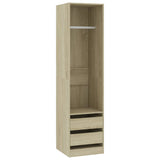 Wardrobe with Drawers Sonoma Oak 50x50x200 cm Engineered Wood 800615